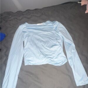 T.J.Maxx Light Blue Long Sleeve Top